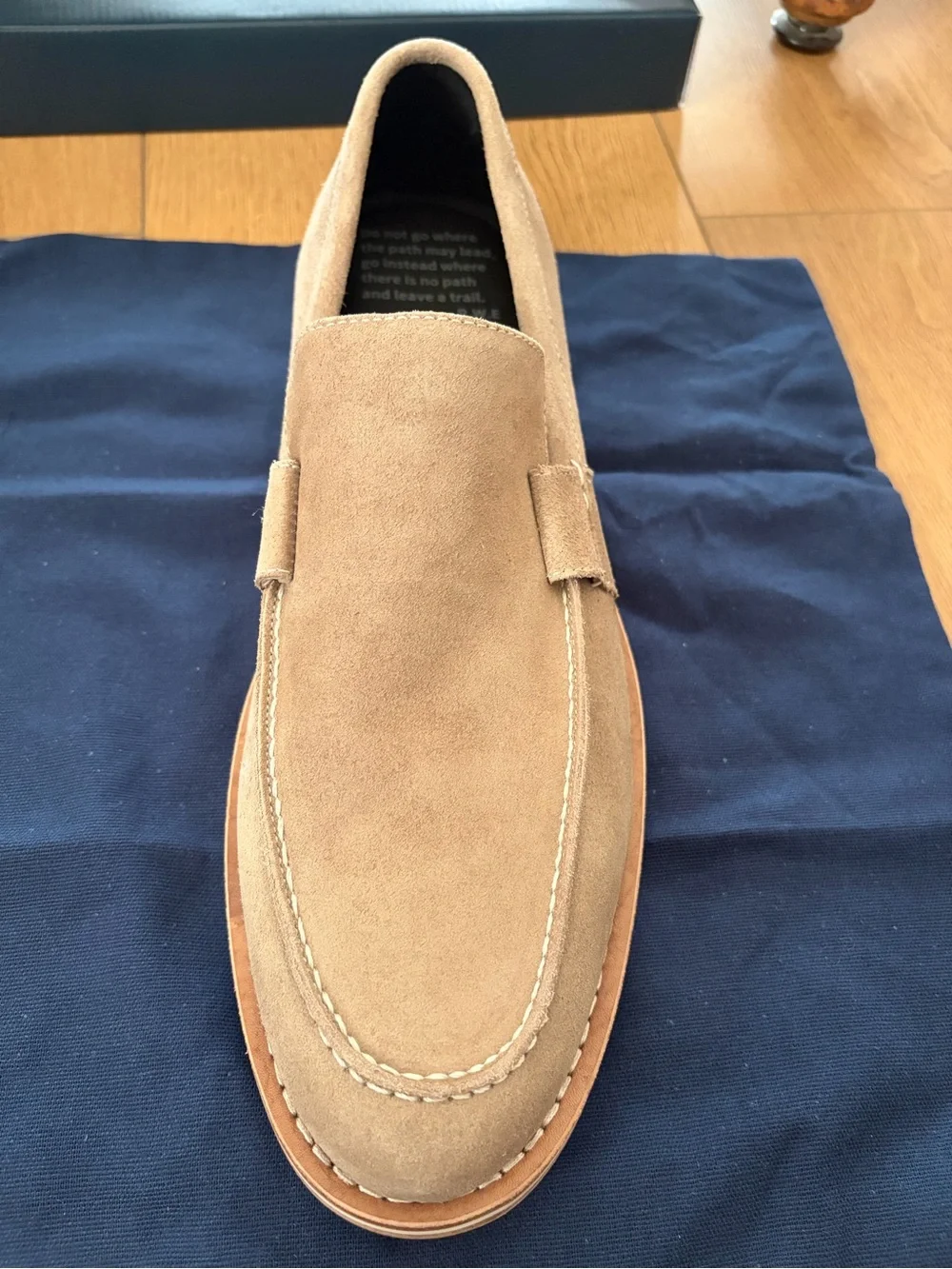 Helm Suede Moc Toe Loafers in Light Brown - Men's Slip-On Dress Casual